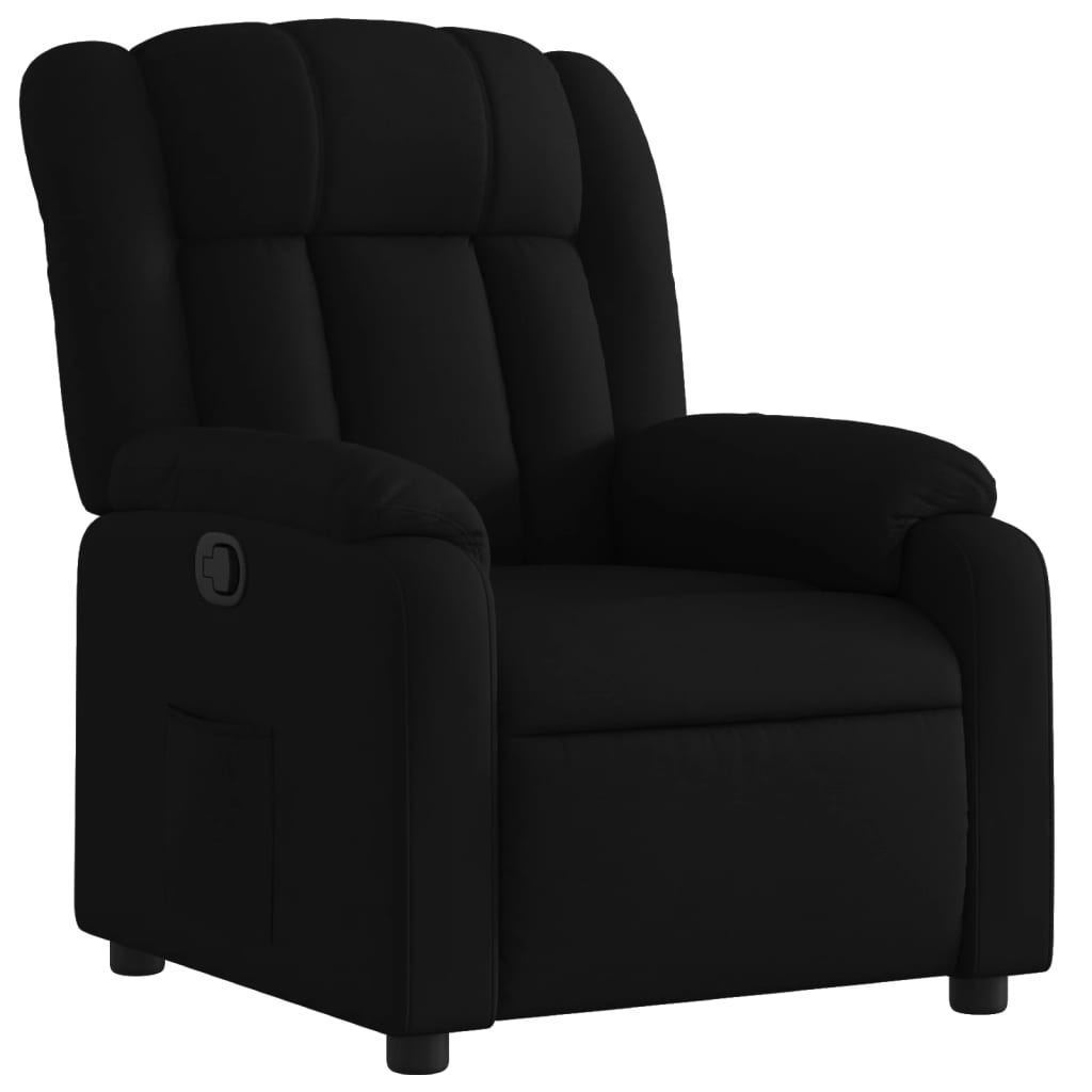 Fekete szövet relaxfotel 2