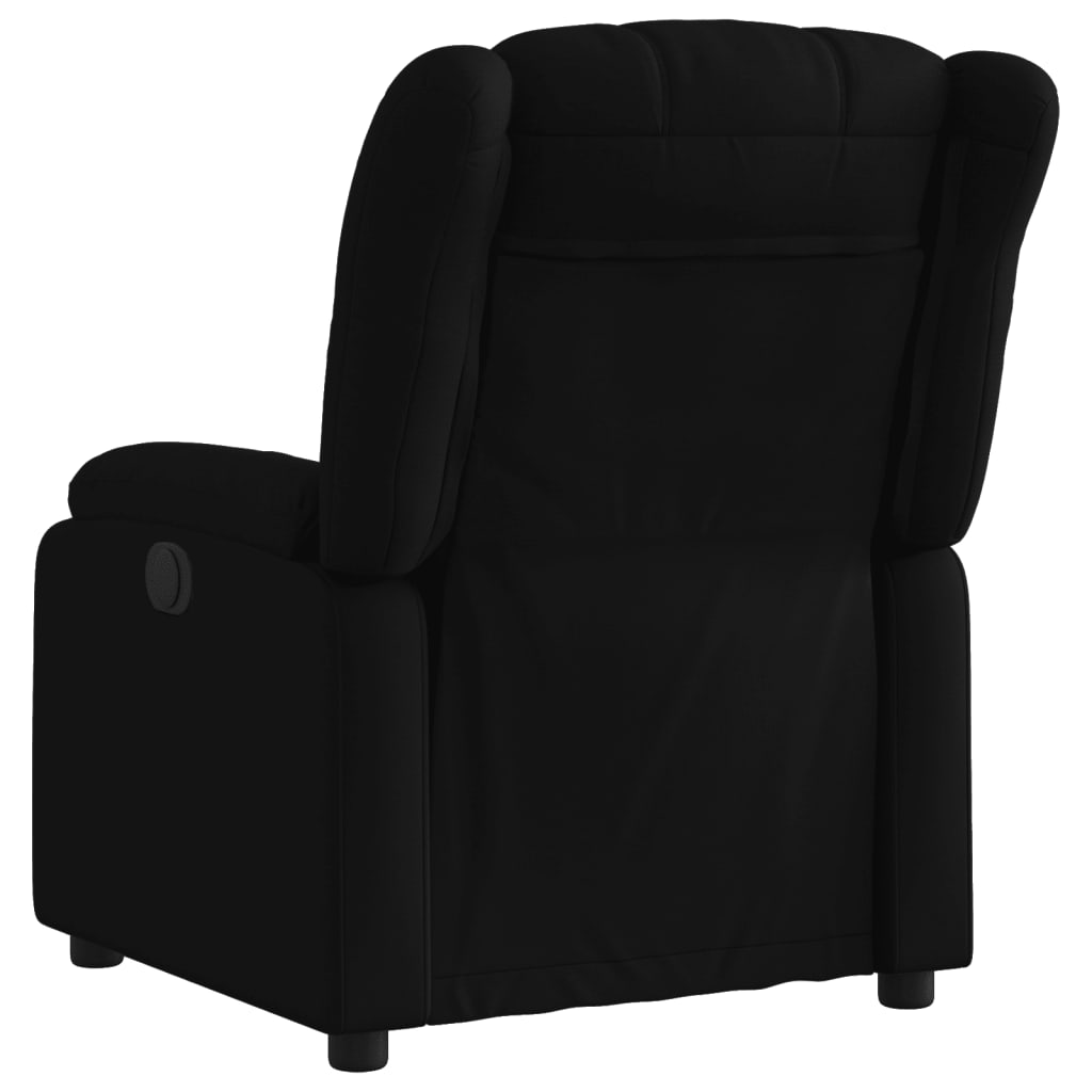 Fekete szövet relaxfotel 3