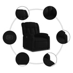 Fekete szövet relaxfotel 5