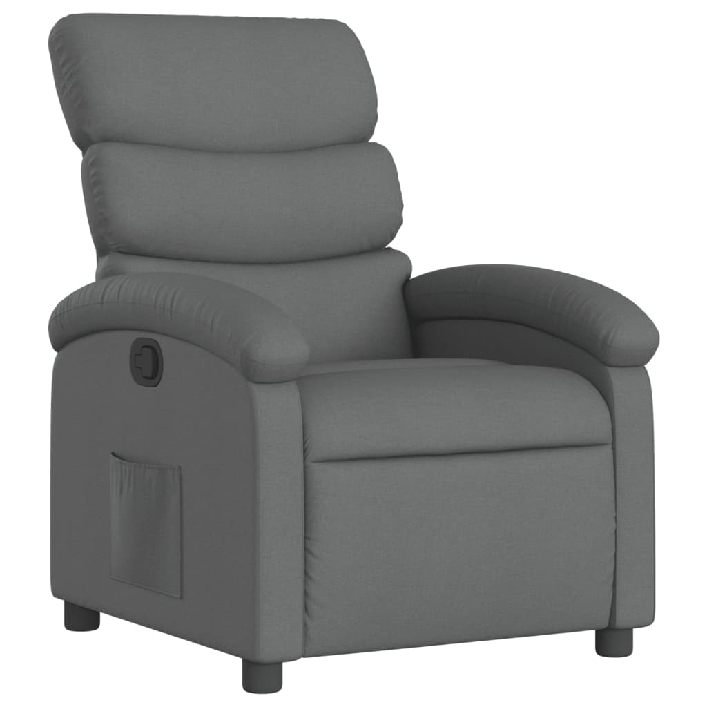 Sötétszürke szövet relaxfotel 2