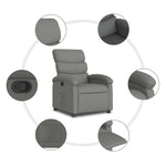 Sötétszürke szövet relaxfotel 7