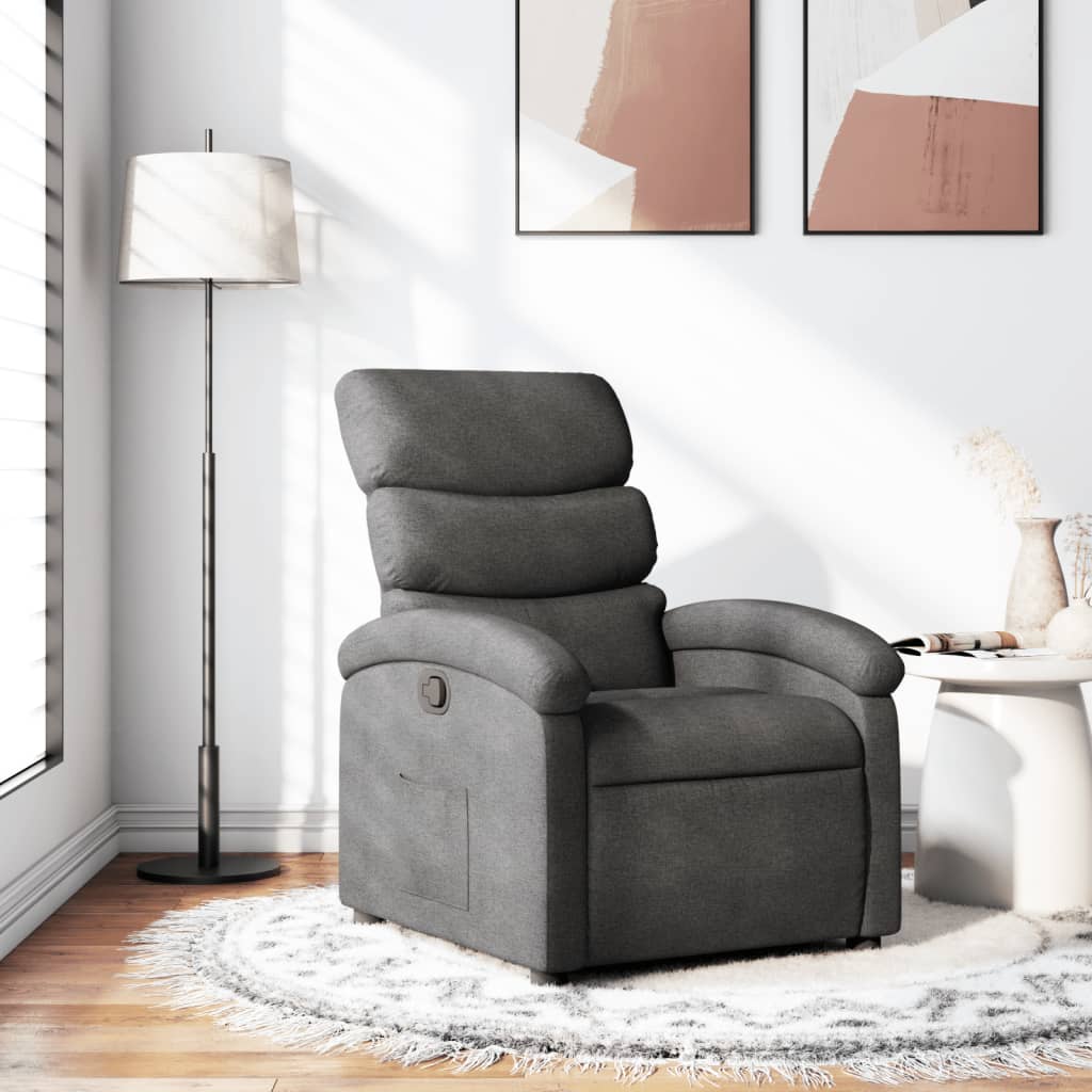Sötétszürke szövet relaxfotel