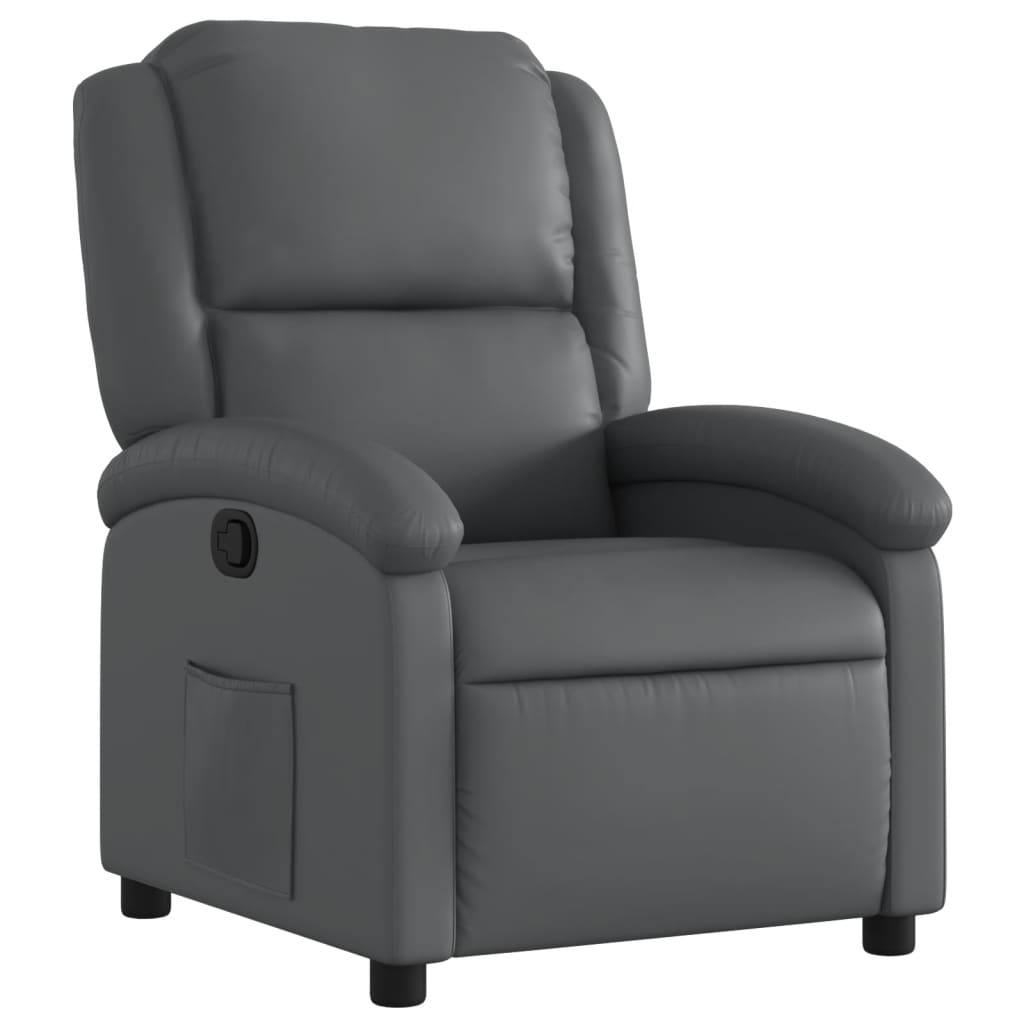 Szürke műbőr relaxfotel 2