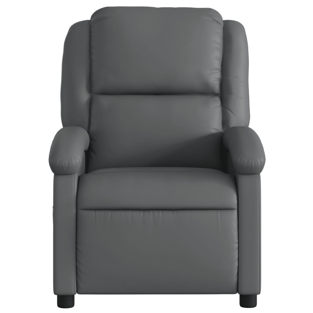 Szürke műbőr relaxfotel 6