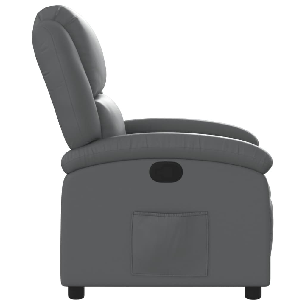 Szürke műbőr relaxfotel 7