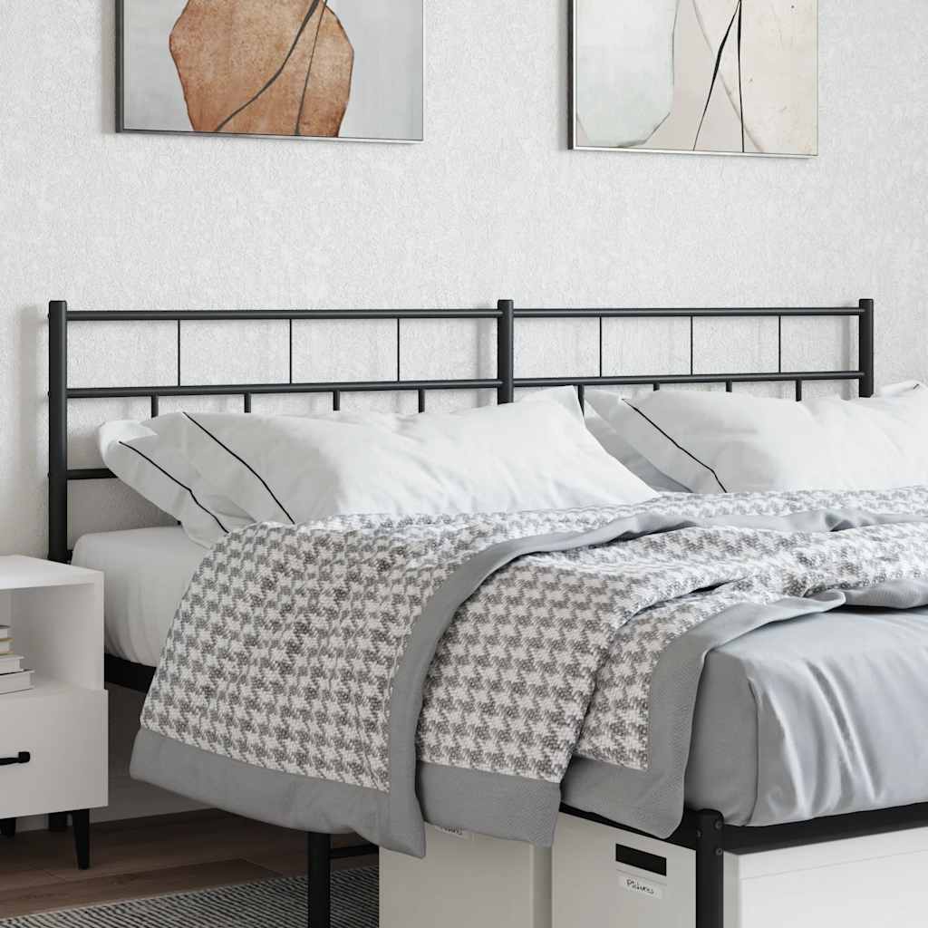 Fekete fém csere fejtámla 200 cm
