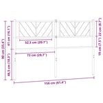 Fekete fém csere fejtámla 150 cm 8