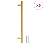5 db aranyszínű rozsdamentes acél szekrényfogantyú 192 mm 2
