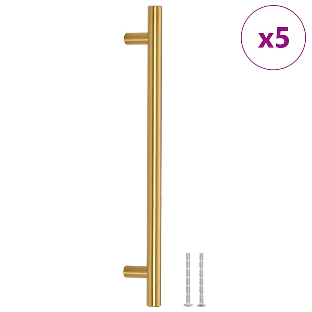 5 db aranyszínű rozsdamentes acél szekrényfogantyú 192 mm 2