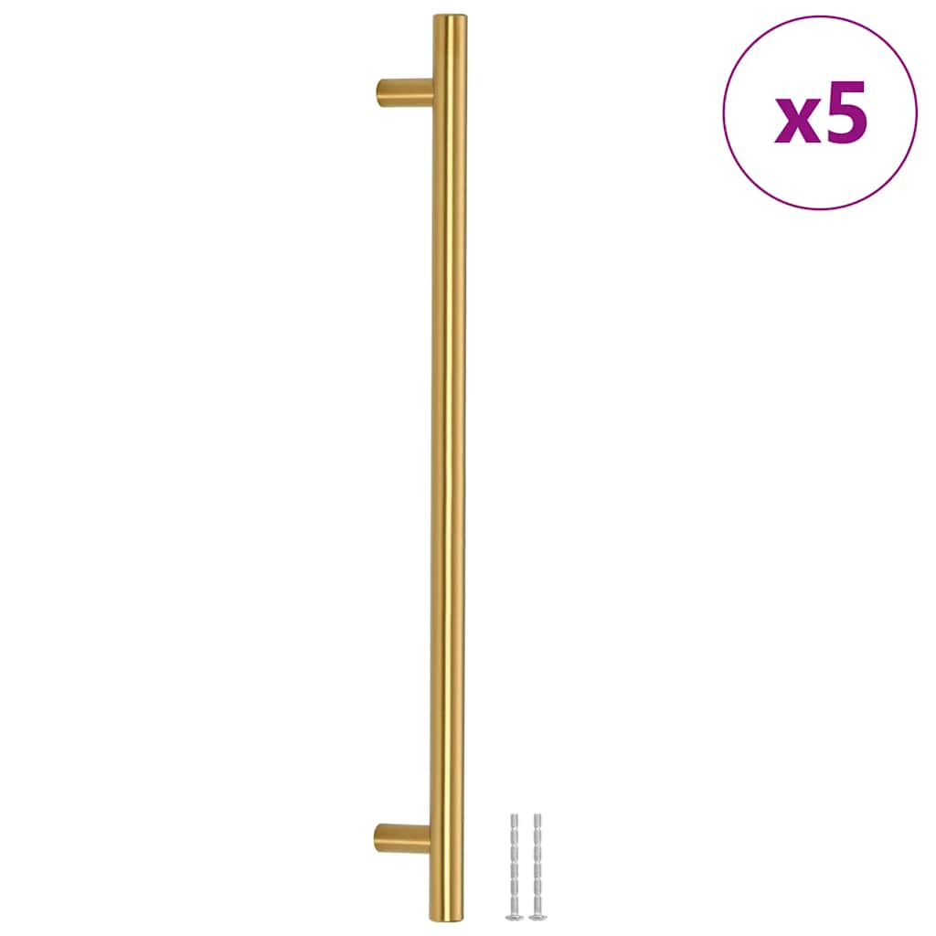 5 db aranyszínű rozsdamentes acél szekrényfogantyú 320 mm 2