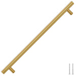 5 db aranyszínű rozsdamentes acél szekrényfogantyú 320 mm 3
