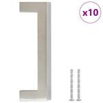 10 db ezüst rozsdamentes acél szekrényfogantyú 96 mm 2