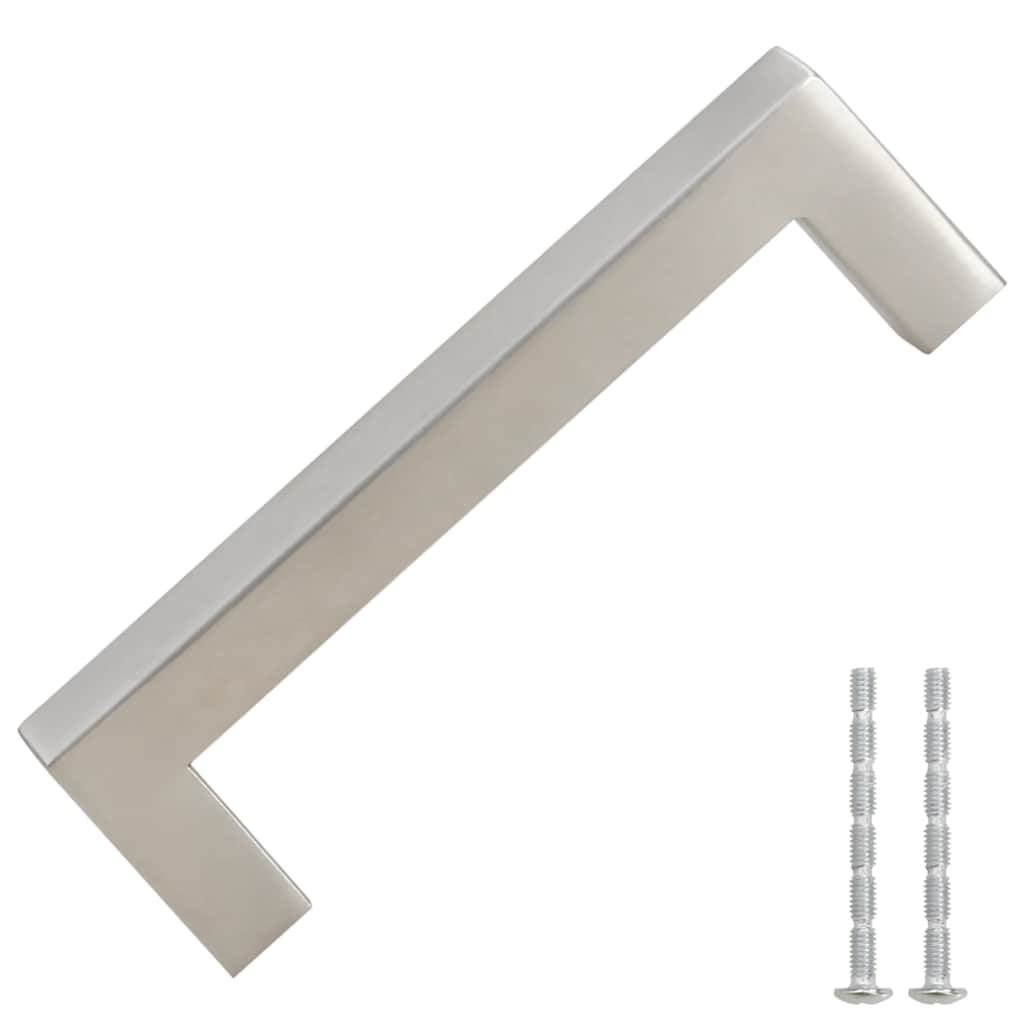 10 db ezüst rozsdamentes acél szekrényfogantyú 96 mm 3