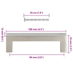 10 db ezüst rozsdamentes acél szekrényfogantyú 96 mm 10
