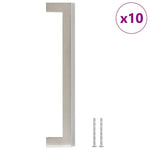 10 db ezüst rozsdamentes acél szekrényfogantyú 160 mm 2