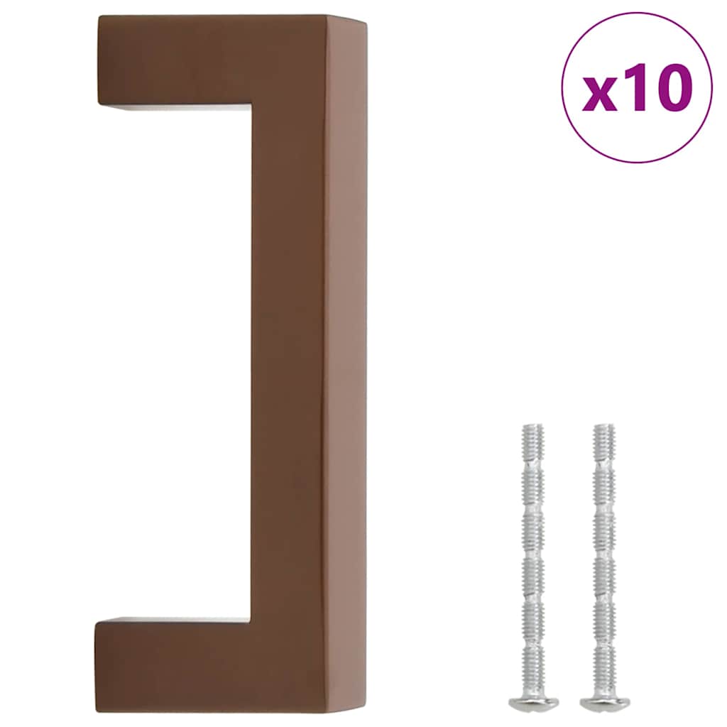 10 db bronz rozsdamentes acél szekrényfogantyú 96 mm 2