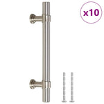 10 db ezüst rozsdamentes acél szekrényfogantyú 96 mm 2
