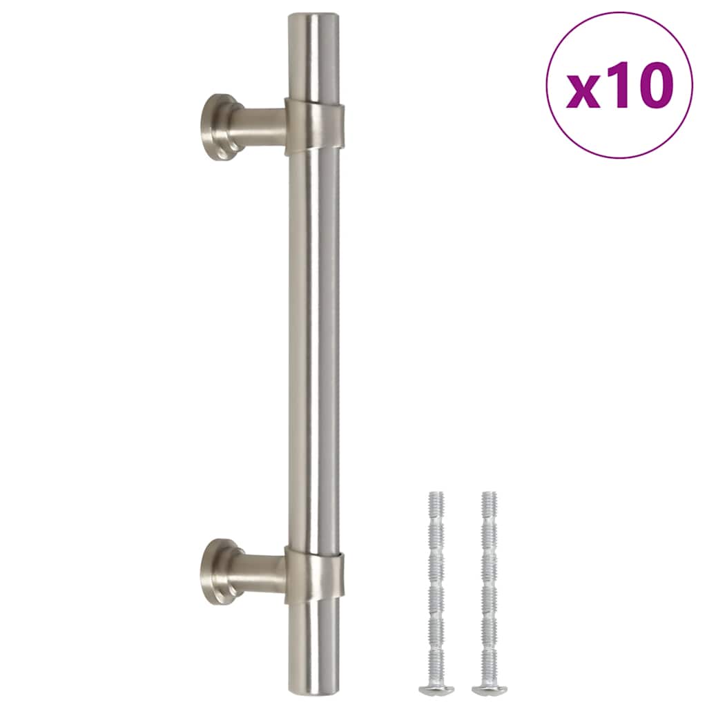10 db ezüst rozsdamentes acél szekrényfogantyú 96 mm 2
