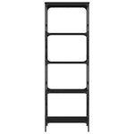 5 szintes fekete szerelt fa könyvespolc 59 x 35 x 132 cm 4