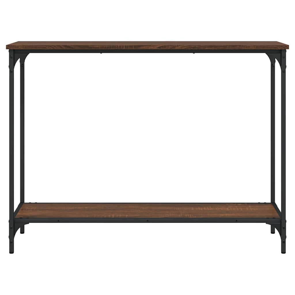 Barna tölgyszínű szerelt fa tálalóasztal 101x30,5x75 cm 4