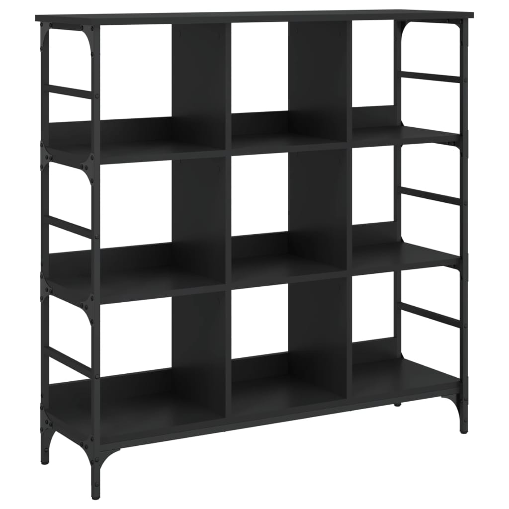Fekete szerelt fa tálalószekrény 102 x 32 x 103,5 cm 2