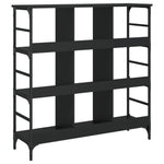 Fekete szerelt fa tálalószekrény 102 x 32 x 103,5 cm 6