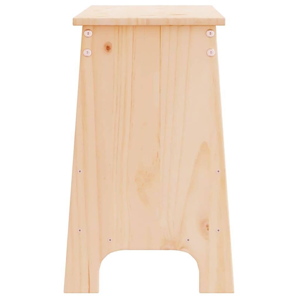 Tömör fenyőfa előszobai pad 100 x 28 x 45 cm 5