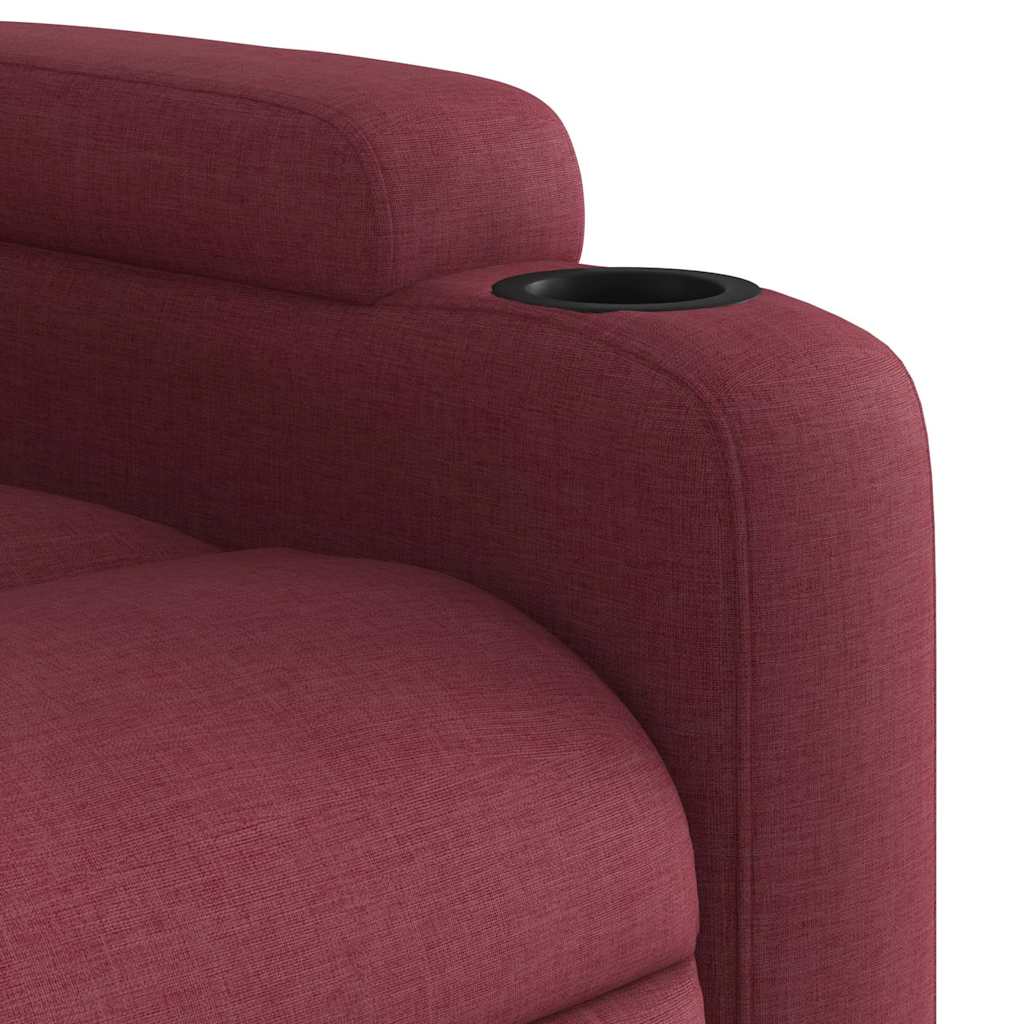 Bordó dönthető szövet masszázsfotel 9