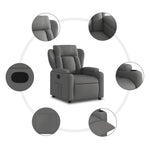 Sötétszürke szövet relaxfotel 5