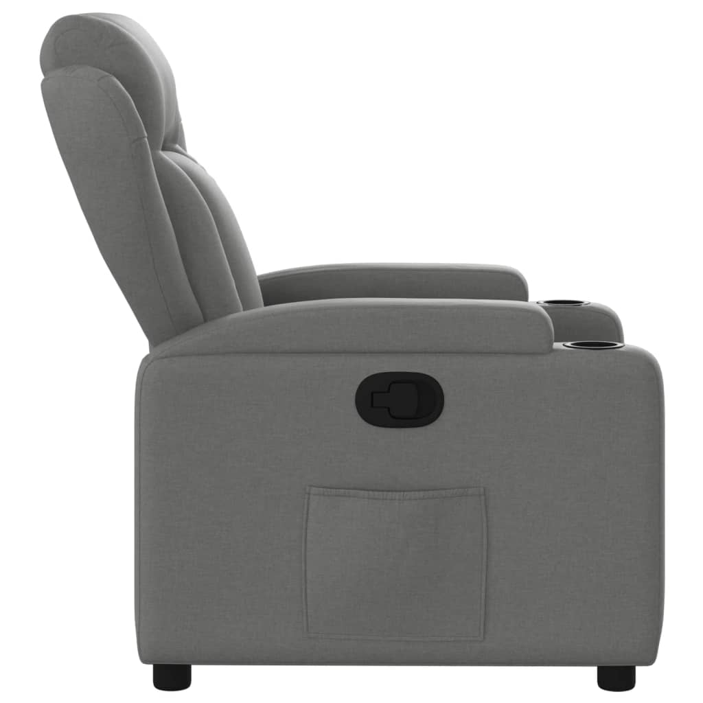 Sötétszürke szövet relaxfotel 7