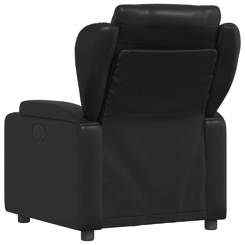 Fekete műbőr relaxfotel 5
