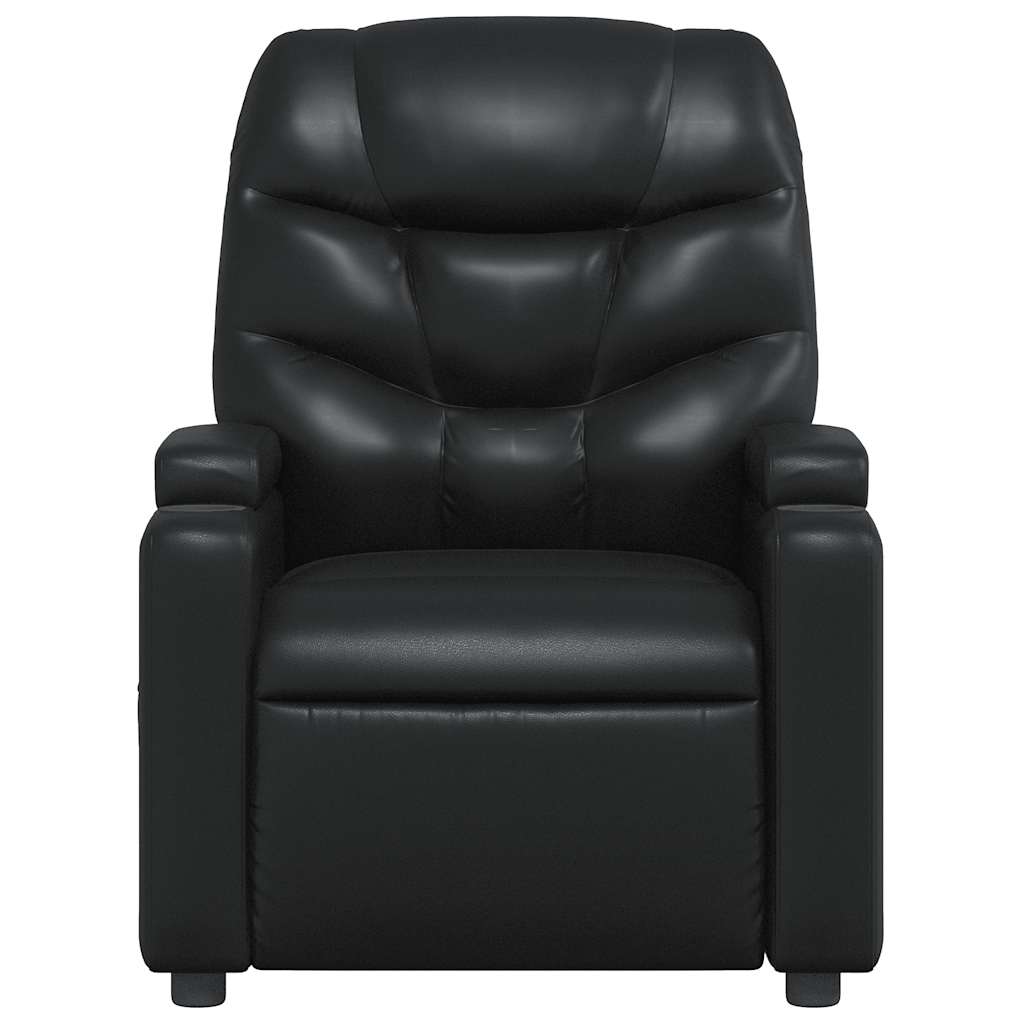 Fekete műbőr relaxfotel 3