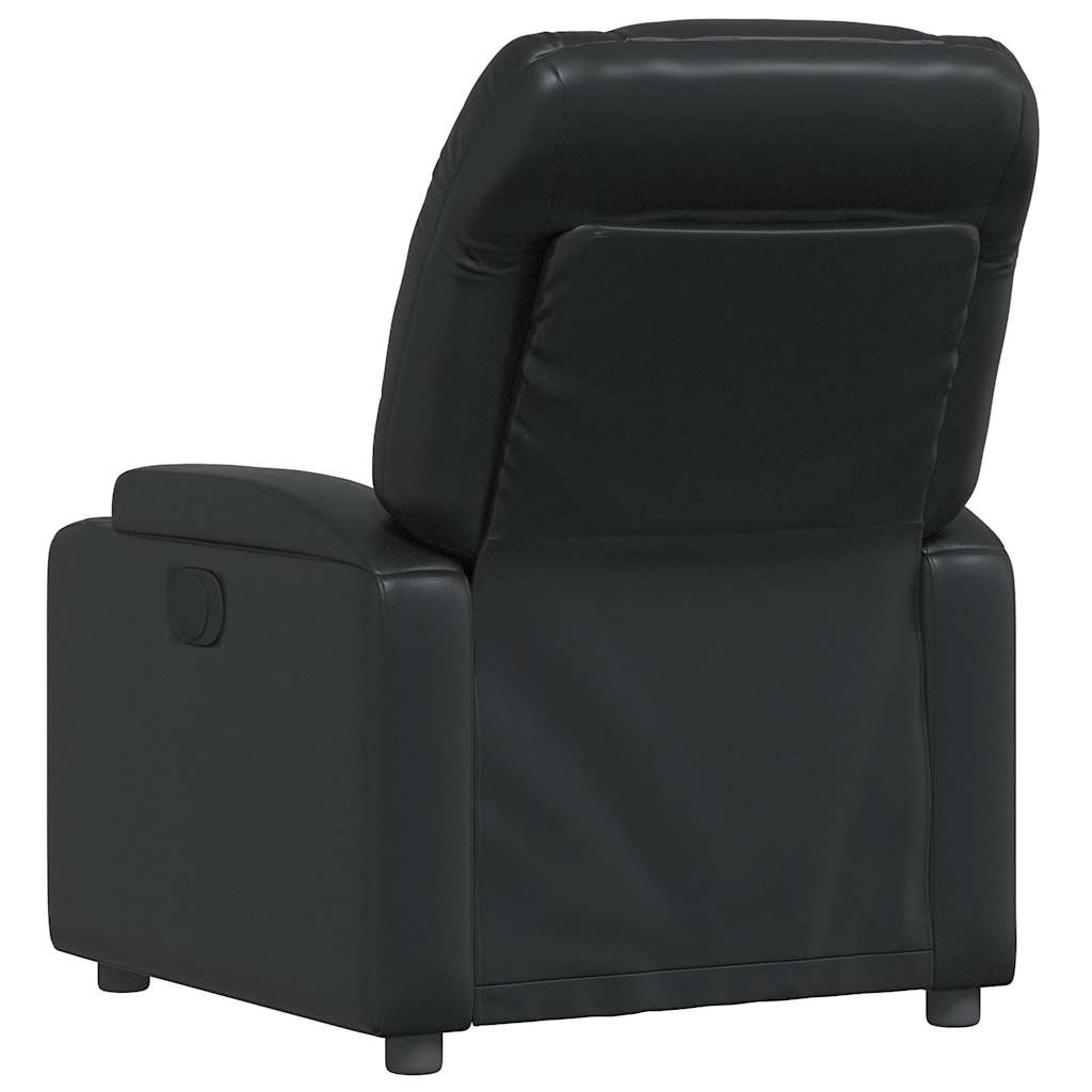 Fekete műbőr relaxfotel 5