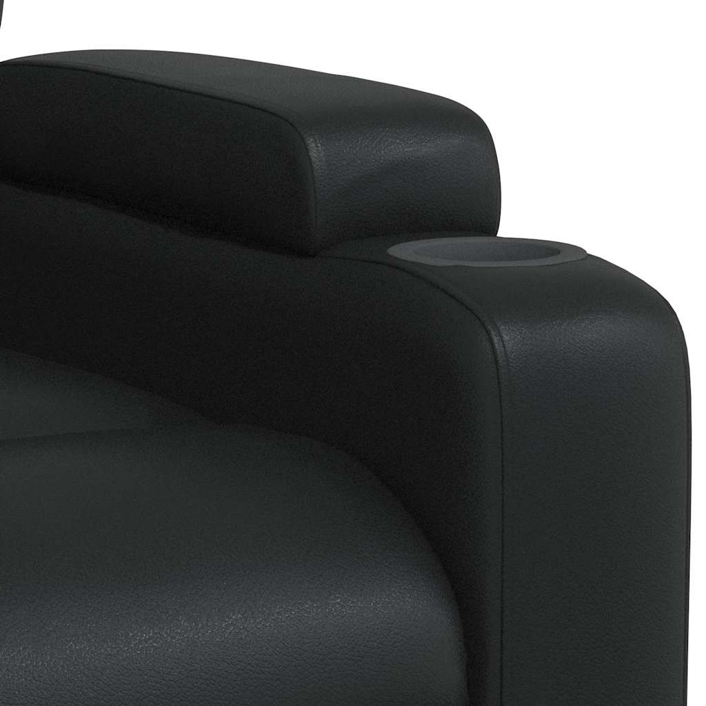 Fekete műbőr dönthető fotel 8
