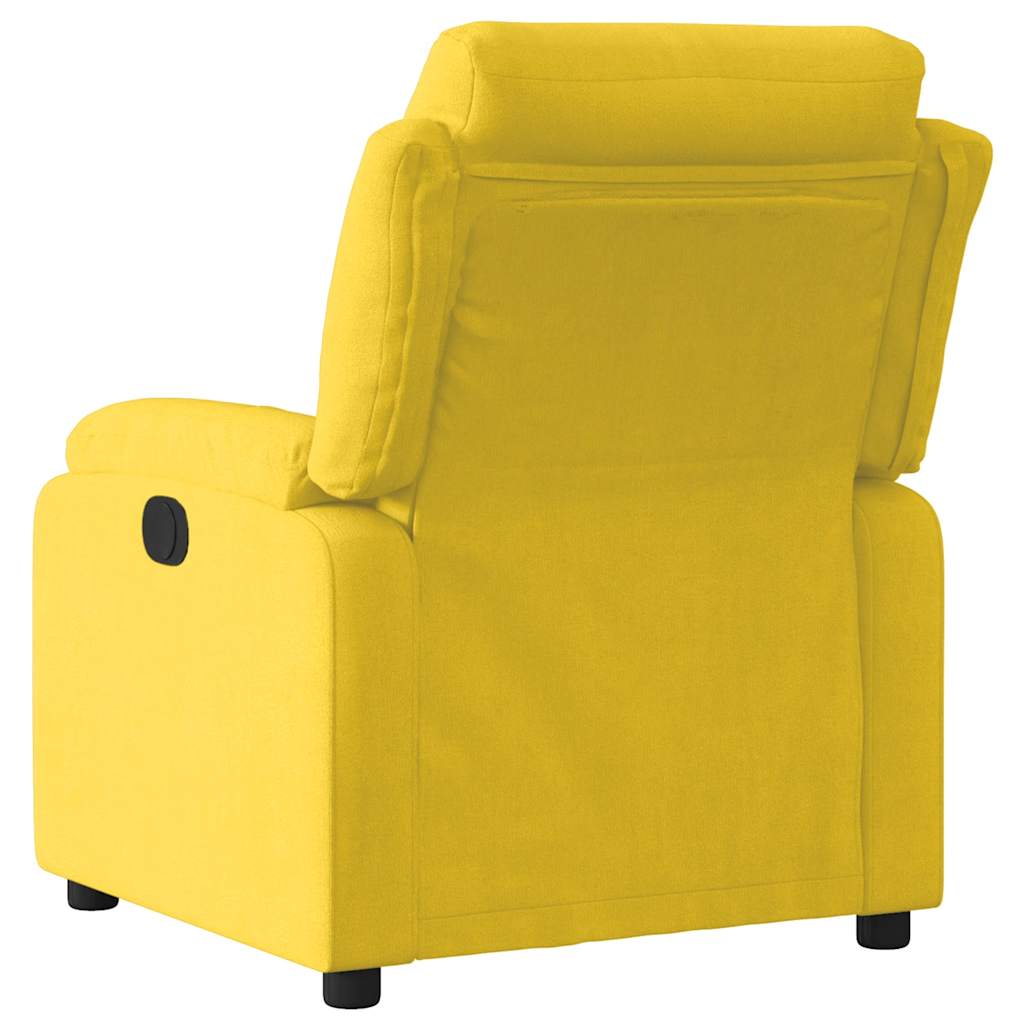 Sárga bársony dönthető fotel 3