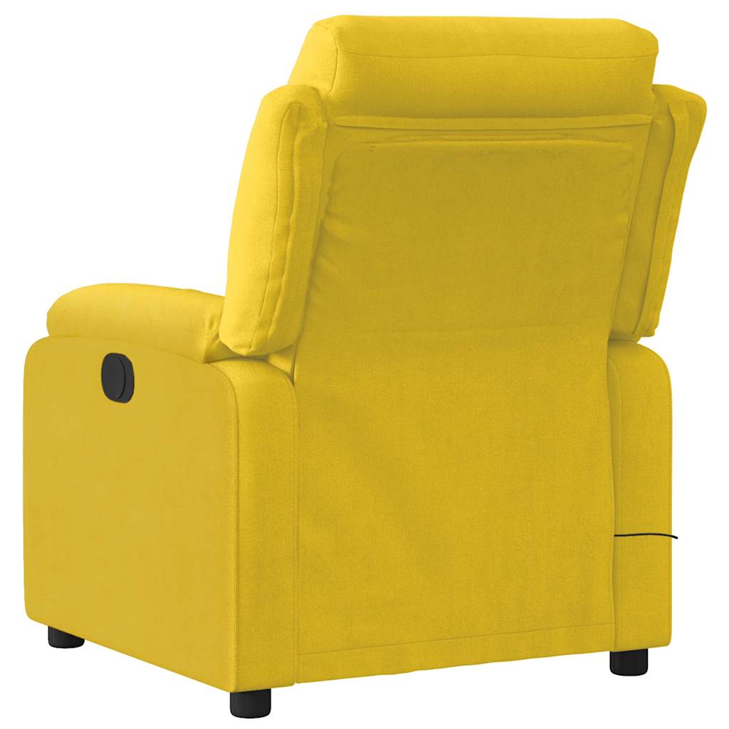 Sárga bársony dönthető masszázsfotel 4