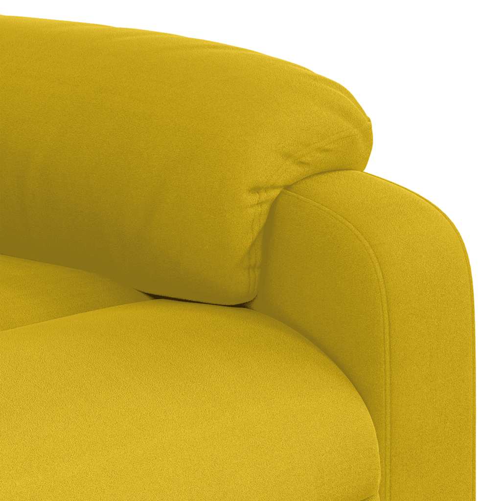 Sárga bársony dönthető masszázsfotel 9