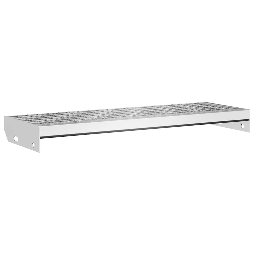 Horganyzott acél rácsos lépcsőfok 70 x 24 x 7 cm 2