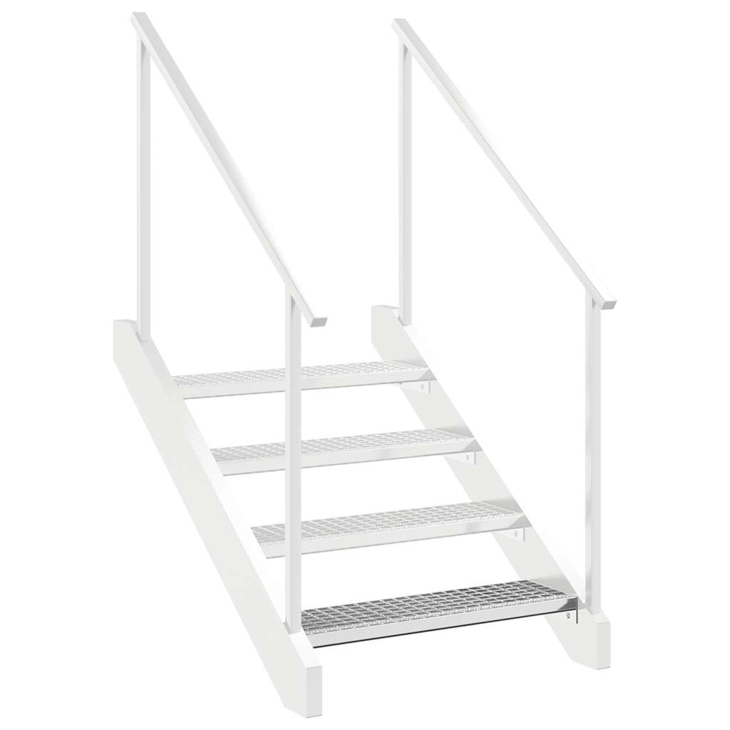 Horganyzott acél rácsos lépcsőfok 70 x 24 x 7 cm 8