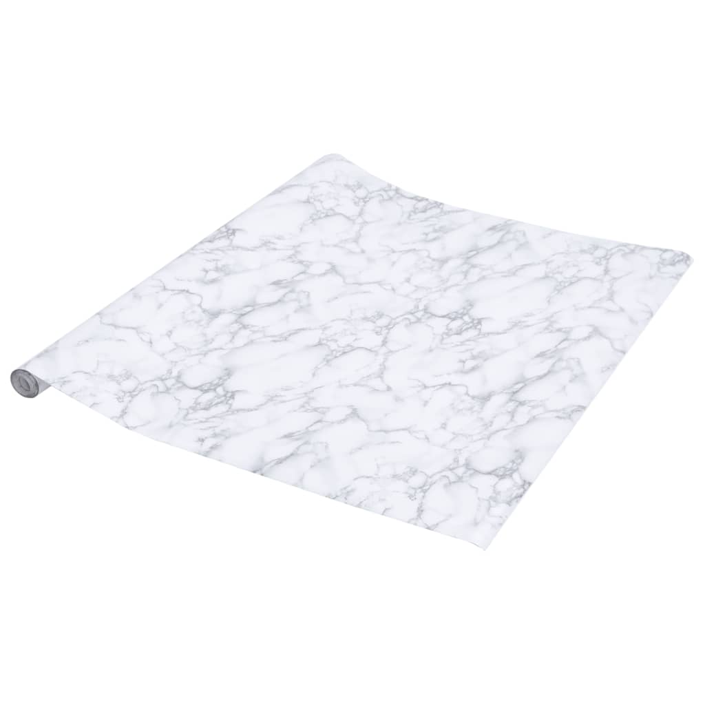 Öntapadós márványfehér PVC bútormatricák 90 x 500 cm 5