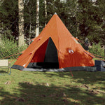 4 személyes narancssárga vízálló tipi kempingsátor 3