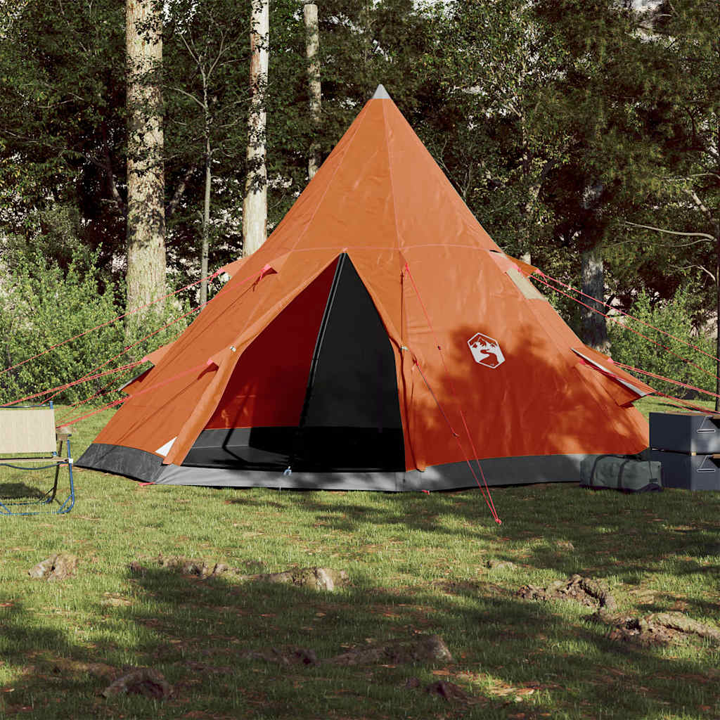 4 személyes narancssárga vízálló tipi kempingsátor 3