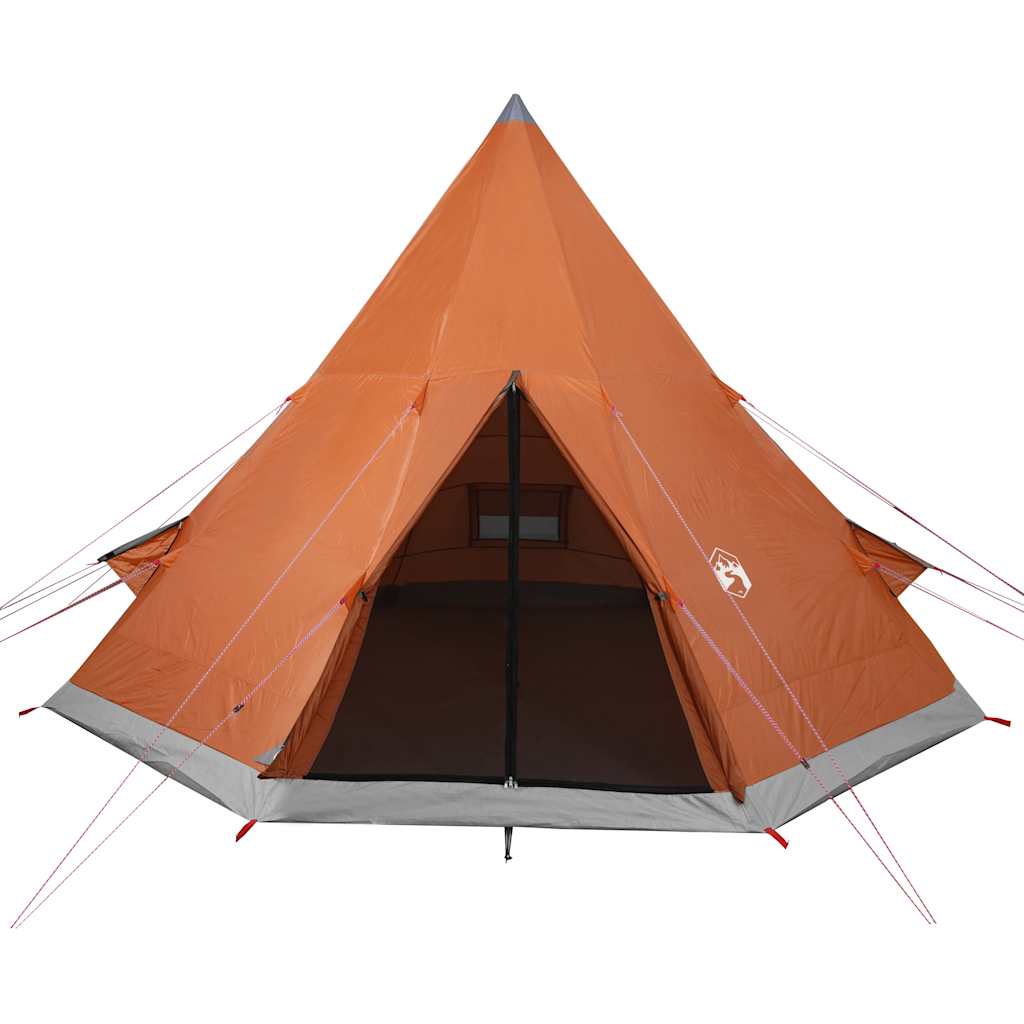 4 személyes narancssárga vízálló tipi kempingsátor 5