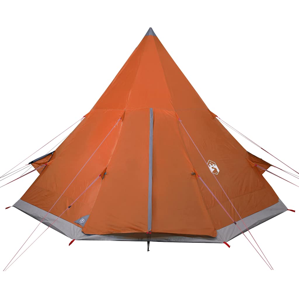 4 személyes narancssárga vízálló tipi kempingsátor 6