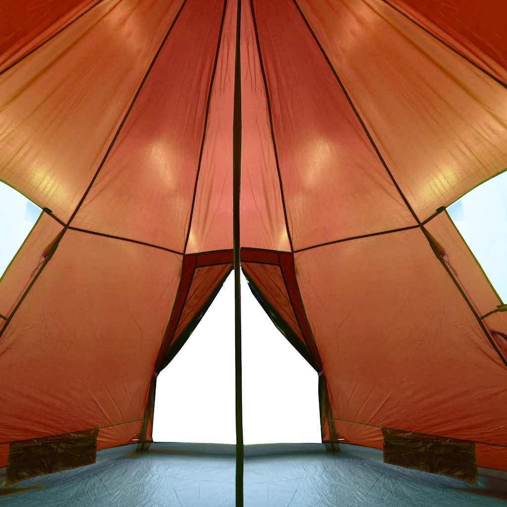 4 személyes narancssárga vízálló tipi kempingsátor 9