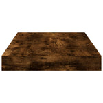 8 db füstös tölgy színű szerelt fa fali polc 40 x 10 x 1,5 cm 5