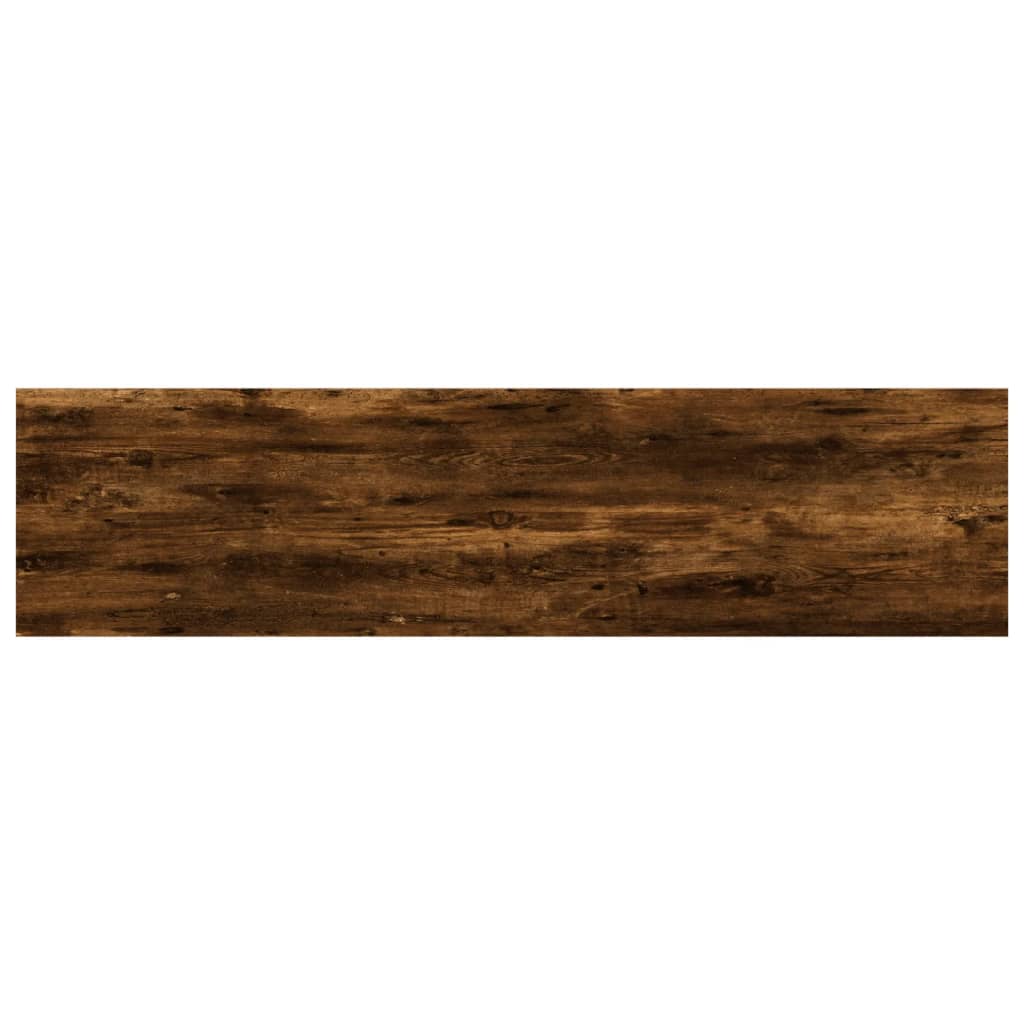 8 db füstös tölgy színű szerelt fa fali polc 40 x 10 x 1,5 cm 6