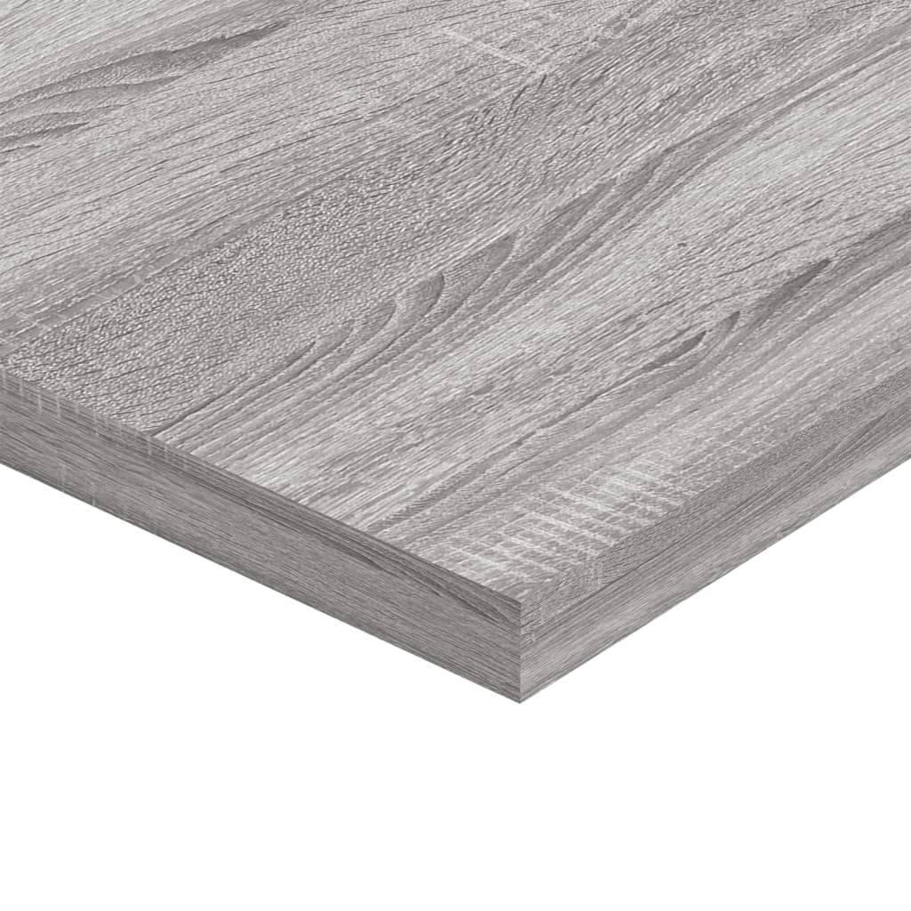 4 db szürke sonoma színű szerelt fa fali polc 40 x 30 x 1,5 cm 7