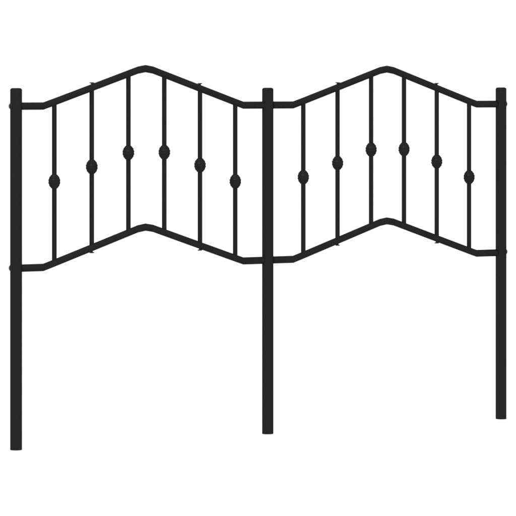 Fekete fém csere fejtámla 150 cm 2