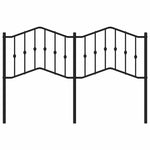 Fekete fém csere fejtámla 150 cm 3